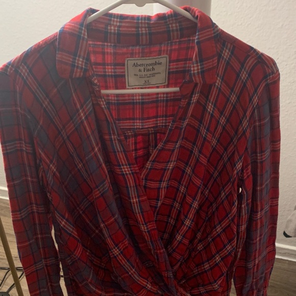 Abercrombie & Fitch Tops - Abercrombie & Fitch Red and Blue Checkered Top